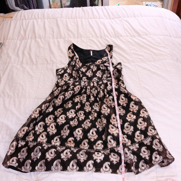 Free People Metallic studded Jacquard Mini dress size 6, party wear - Picture 6 of 10